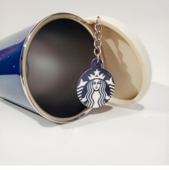 Starbucks 2018 Holiday Collection 12oz Blue Tree Candy Cane Mug Thailand - Picture 3 of 4